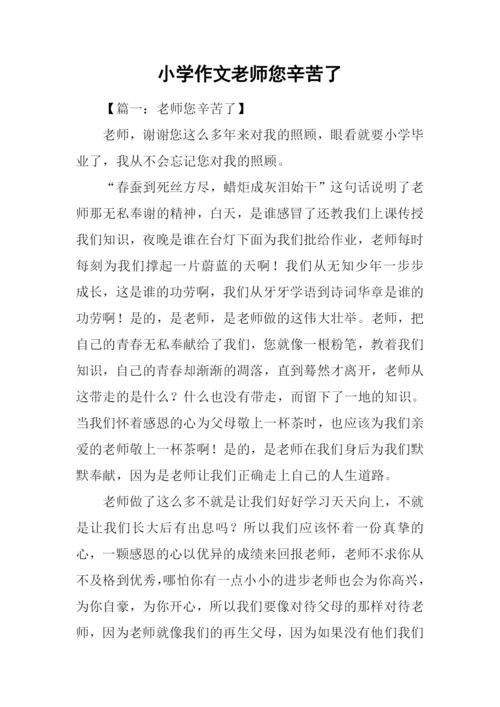 小学作文老师您辛苦了.docx