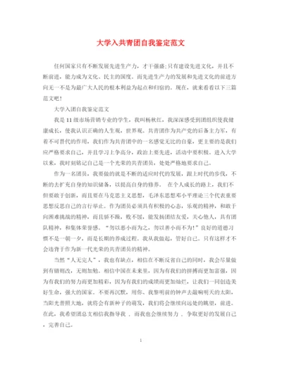 精编之大学入共青团自我鉴定范文.docx
