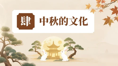 棕色中国风风格中秋佳节情满人间PPT模板