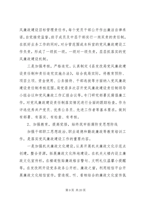 发改局纪检工作报告.docx