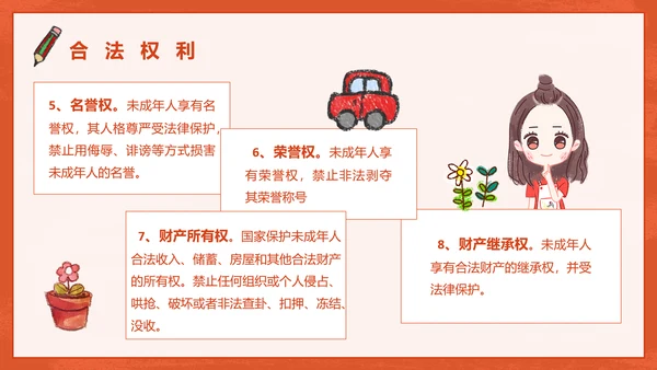小学生法制教育知识PPT小天使课件