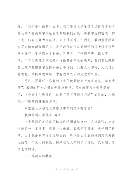 教师培训心得体会范文汇编四篇.docx