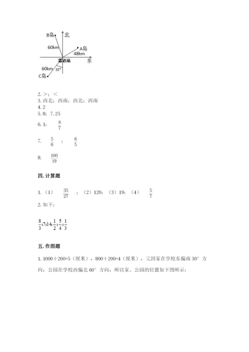 人教版六年级上册数学期中考试试卷带答案（培优）.docx