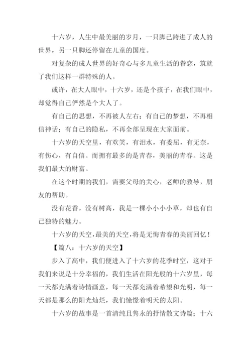 十六岁的天空作文.docx