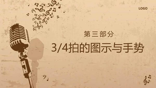 棕色复古怎样指挥唱歌PPT模板宣传PPT动态PPT