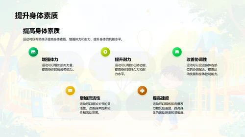儿童体育锻炼益处PPT模板