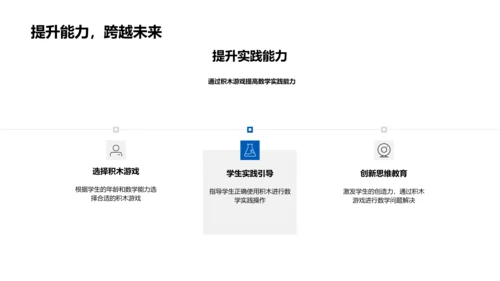 数学课堂与积木游戏PPT模板