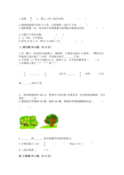 （小升初）六年级下册数学期末测试卷有答案.docx