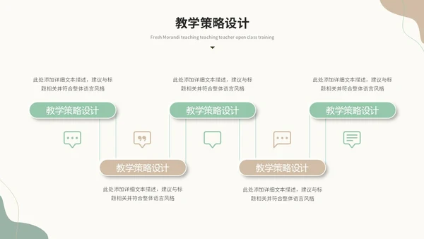 小清新绿植莫兰迪教学课件教师说课教育ppt模板说课稿
