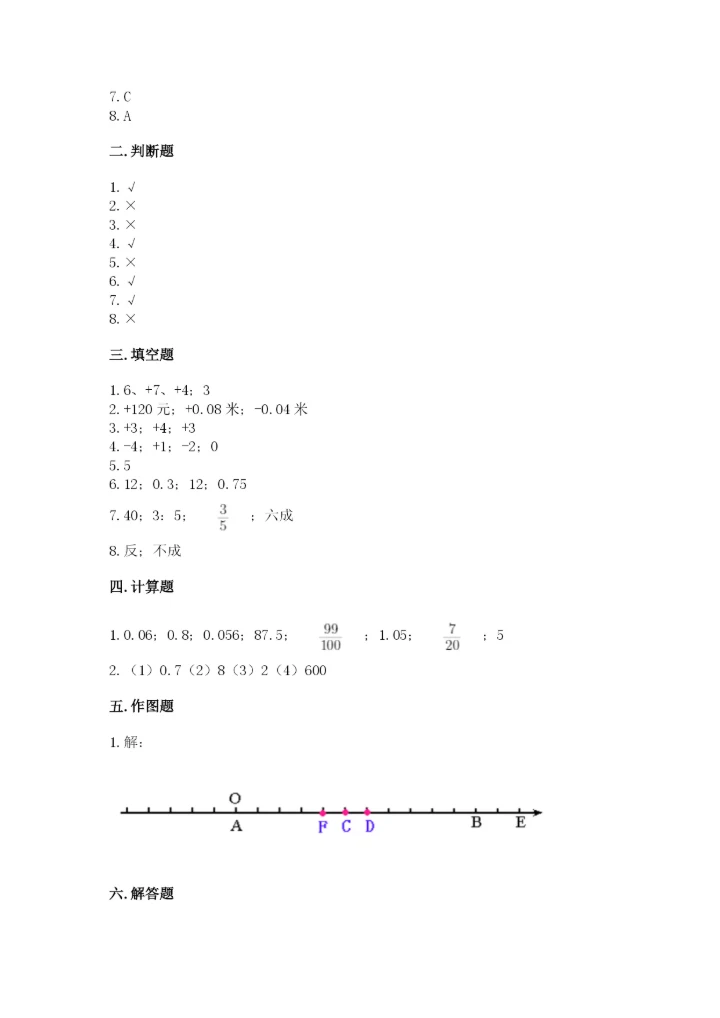 沪教版数学六年级下册期末检测试题附答案【轻巧夺冠】.docx
