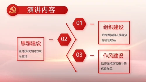 红色党建政府工作汇报动态PPT