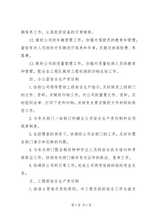 燃气公司安全生产责任制 (2).docx