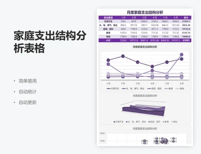 家庭支出结构分析表格