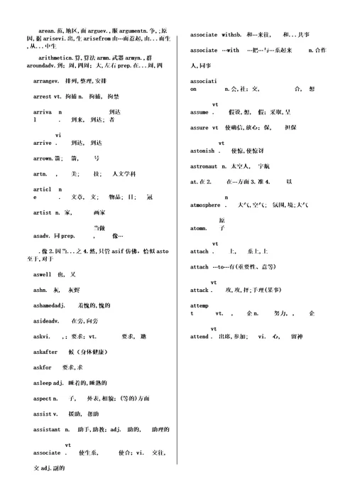 专升本英语单词必备