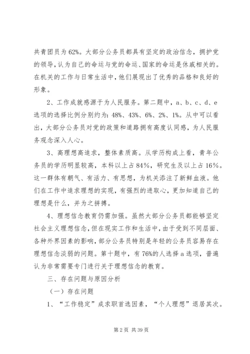 关于公务员理想信念情况的调研.docx