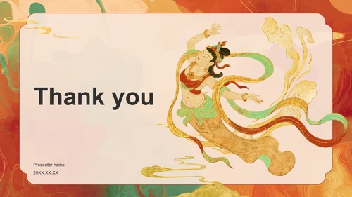 橙色复古风舞蹈艺术PPT主题