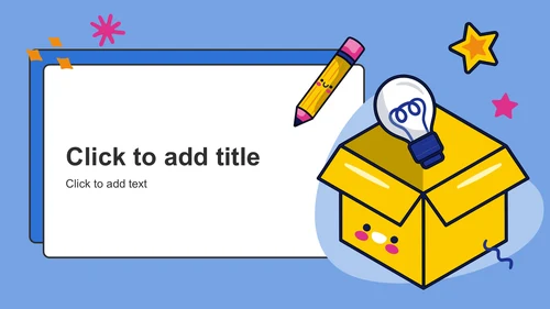 蓝色卡通风项目成果展示PPT主题