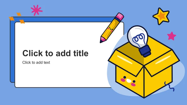 蓝色卡通风项目成果展示PPT主题