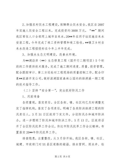 水务工作上半年总结及下半年计划精编.docx