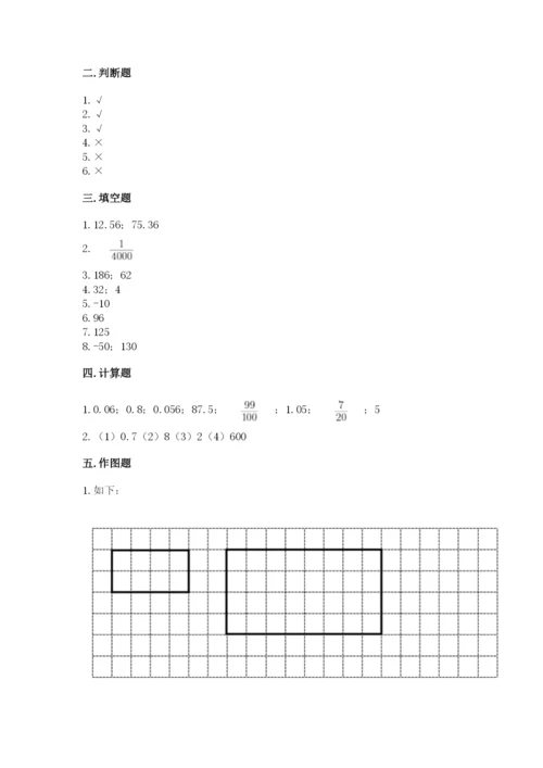 人教版六年级下册数学期末测试卷精品（精选题）.docx