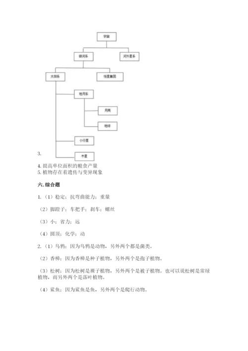 教科版六年级下册科学期末测试卷审定版.docx