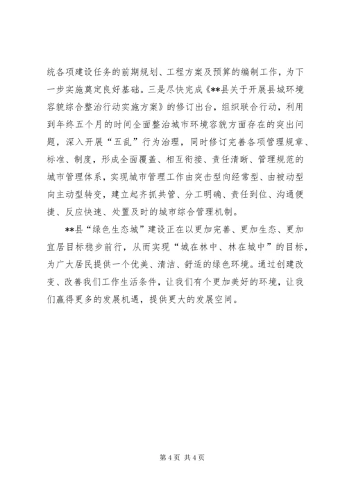 国家级园林县城建设工作情况汇报.docx