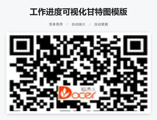 工作进度可视化甘特图模版