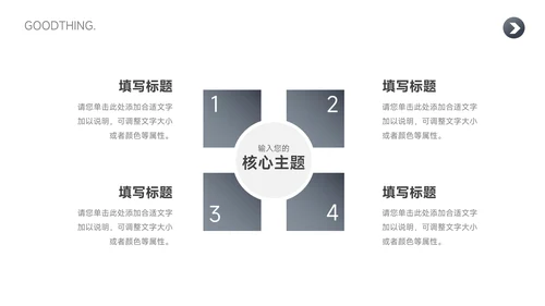 灰色渐变高端年终业绩汇报PPT模板