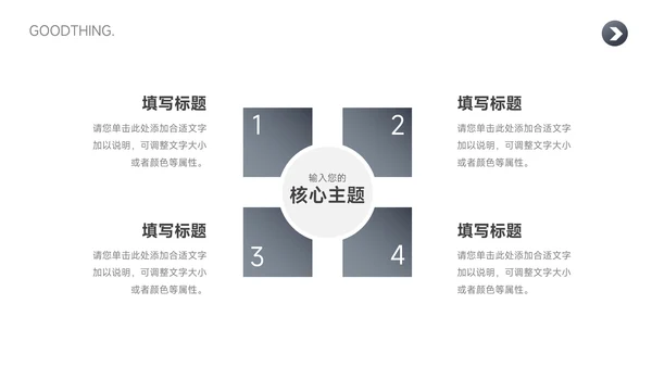 灰色渐变高端年终业绩汇报PPT模板