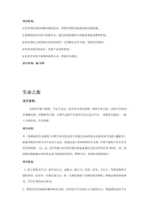 史威夫室内拓展项目大全.docx