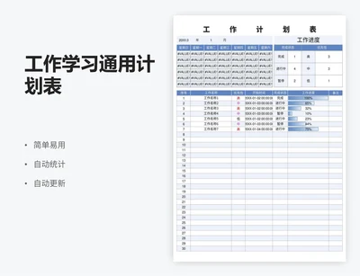 工作学习通用计划表