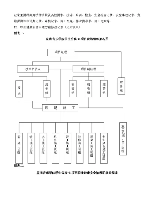 C工程项目职业健康安全管理方案