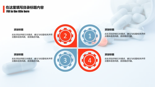 简约医疗药丸工作报告PPT