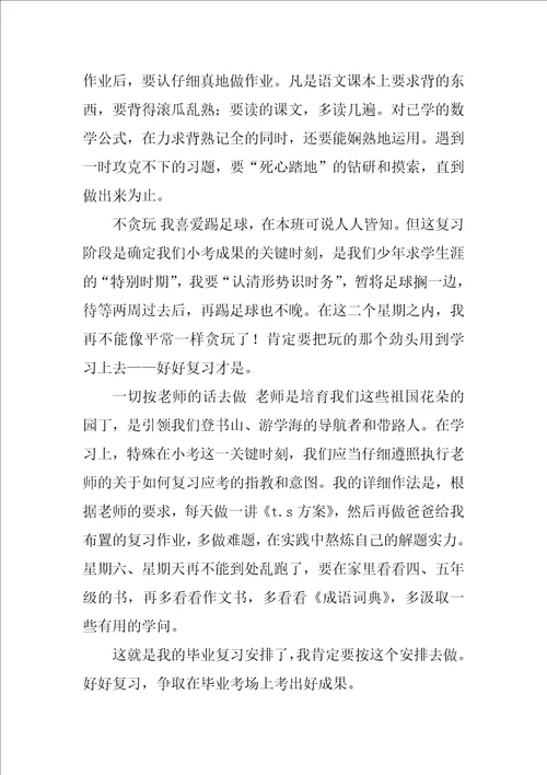 我的期末考试复习计划作文800字优秀10篇