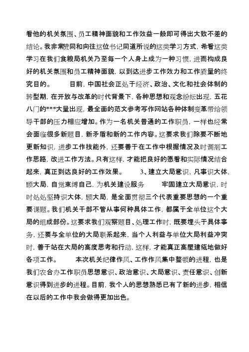 XX年严明纪律严格履职心得体会范文