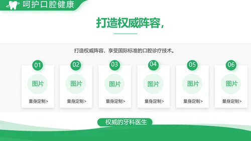 绿色简约牙科口腔工作总结动态PPT