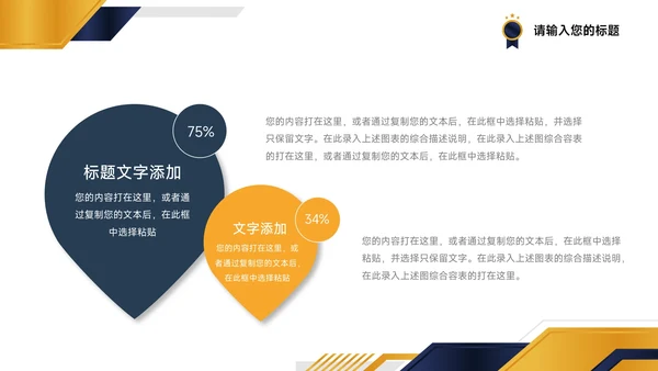 蓝金牌质感创业商业计划书PPT模板