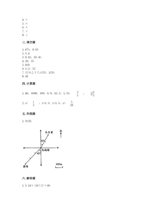 人教版六年级下册数学期末测试卷精品【全优】.docx