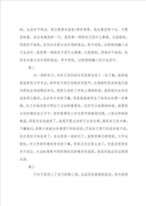 会计实训报告心得200020222023年统计实训周记格式范文