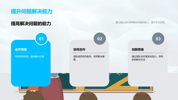 英语学习团队技巧PPT模板