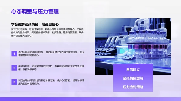 紫色简约风医学论文毕业答辩PPT模板