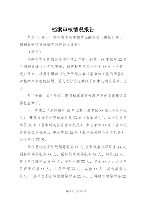 档案审核情况报告.docx