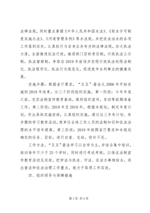 某水务局五五普法规划 (3).docx