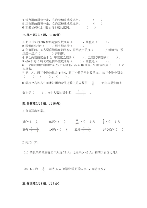 南阳市邓州市六年级下册数学期末测试卷精编.docx
