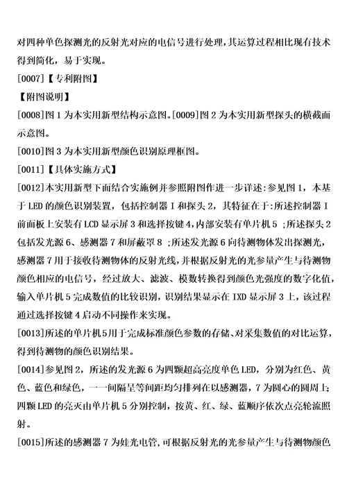 一种基于led的颜色识别装置制造方法