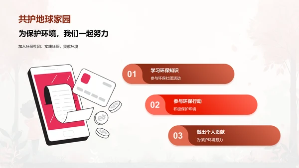 环保社团活动汇报PPT模板