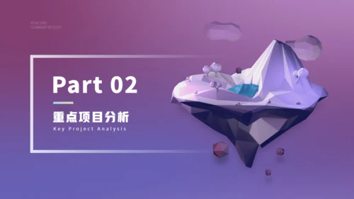 3D建模淡紫色年终总结报告通用PPT模板