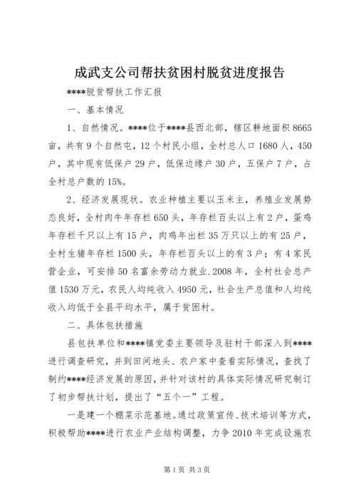 成武支公司帮扶贫困村脱贫进度报告.docx