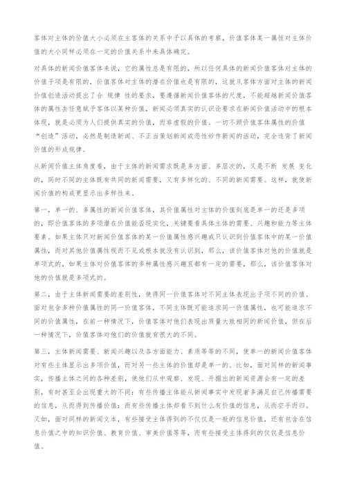 试论新闻价值构成的多项性和层次性.docx