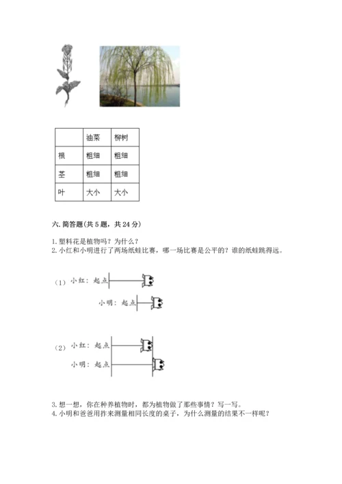 教科版一年级上册科学期末测试卷附参考答案（达标题）.docx